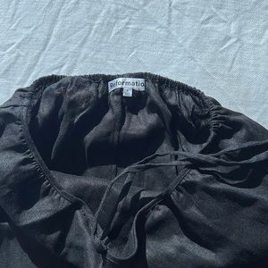 COPY - Reformation Black linen skirt size 4 midi length never worn